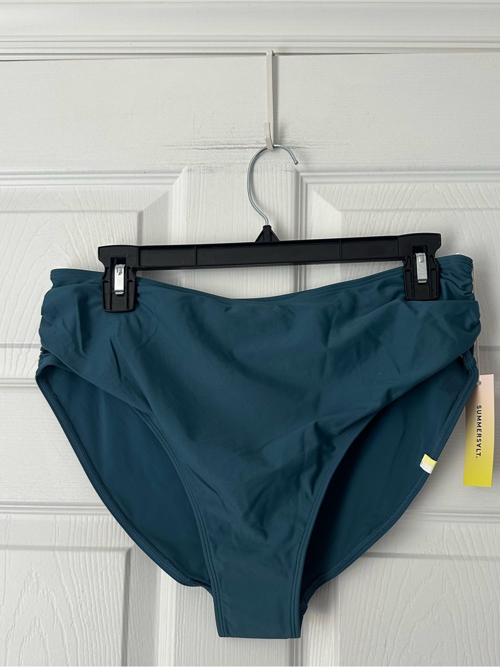 Summersalt teal high-waisted bikini bottom size 12